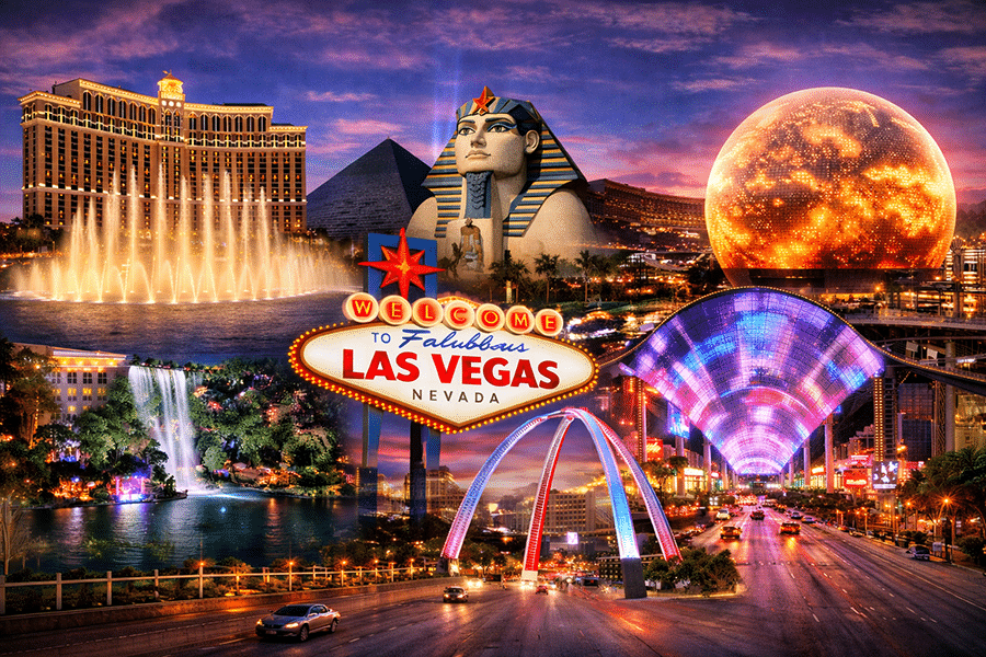 Tour a las 7 Maravillas de Las Vegas de Noche